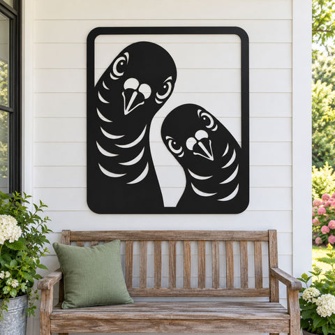 Curious Pigeons Laser SVG | Pigeon Metal Wall Art | Bird DXF Cut File | Pigeon CNC Plasma Cutting | Curious Birds Svg SVG HappyDesignStudio 