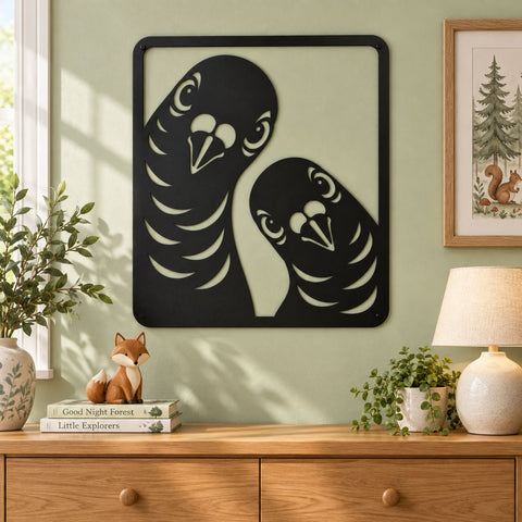 Curious Pigeons Laser SVG | Pigeon Metal Wall Art | Bird DXF Cut File | Pigeon CNC Plasma Cutting | Curious Birds Svg SVG HappyDesignStudio 