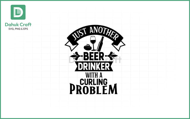 Curling & Beer SVG – Funny Fan Style Curling & Beer SVG PNG & EPS V13 SVG dahukdesign 