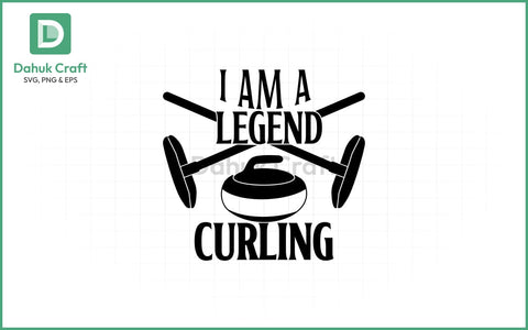 Curling Legend SVG – Bold & Proud Curling Legend SVG PNG & EPS V34 SVG dahukdesign 