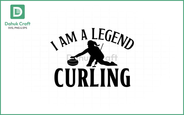 Curling Legend SVG – Bold & Proud Curling Legend SVG PNG & EPS V35 SVG dahukdesign 