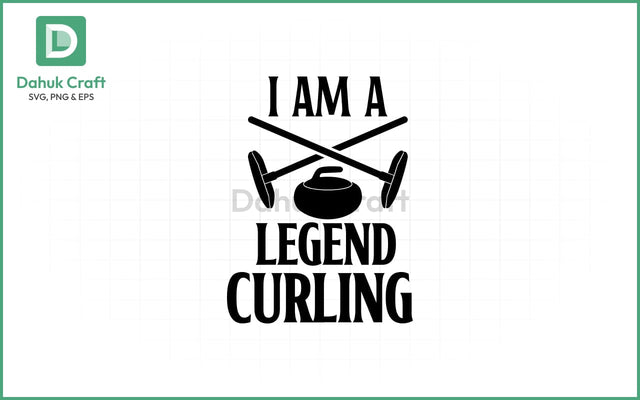 Curling Legend SVG – Bold & Proud Curling Legend SVG PNG & EPS V37 SVG dahukdesign 