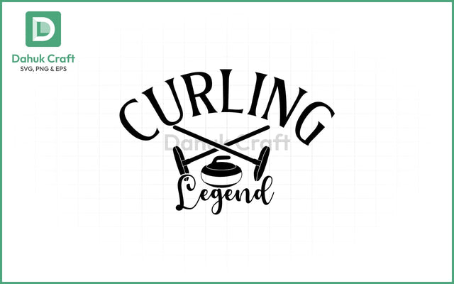 Curling Legend SVG – Elegant Style Curling Legend SVG PNG & EPS V40 SVG dahukdesign 