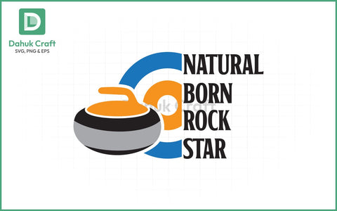 Curling Rock Star SVG – Born to Slide Curling Rock Star SVG PNG & EPS V24 SVG dahukdesign 