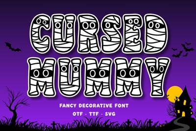Cursed Mummy - Halloween Display Font Font AnningArts Design 