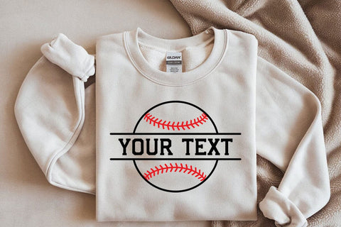 Custom Baseball Name Monogram Svg, Personalized Baseball Split Name Frame, Crossed Baseball Bats Svg SVG DesignDestine 