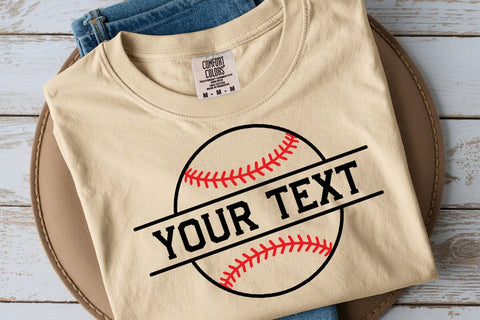 Custom Baseball Name Monogram Svg, Personalized Baseball Split Name Frame, Crossed Baseball Bats Svg SVG DesignDestine 