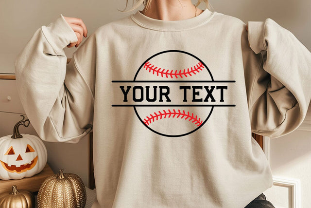 Custom Baseball Name Monogram Svg, Personalized Baseball Split Name Frame, Crossed Baseball Bats Svg SVG DesignDestine 