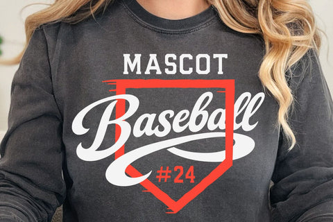 Custom Baseball SVG, Mascot and player number Svg SVG DesignDestine 