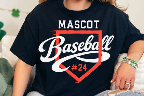 Custom Baseball SVG, Mascot and player number Svg SVG DesignDestine 