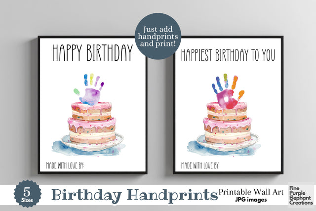 Custom Birthday Cake l Digital Art Print | Keepsake Gift Digital Pattern Fine Purple Elephant Creations 