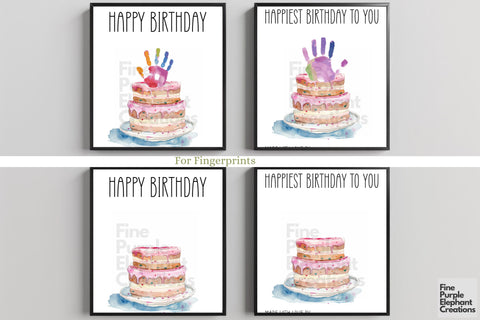 Custom Birthday Cake l Digital Art Print | Keepsake Gift Digital Pattern Fine Purple Elephant Creations 