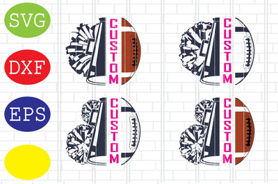 Custom Cheer American Football Svg, Cheerleader Svg, Cheerleading Vector, Cheer Pom Poms Cut Files, Sport Svg, Jpg, Eps, Dxf Files SVG DigitalSvgFiles 