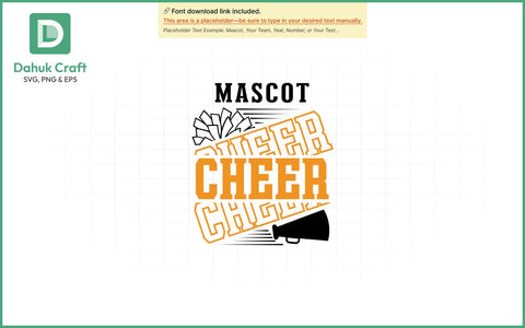 Custom Cheer Team SVG Cheer Mascot SVG PNG & EPS V1 SVG dahukdesign 