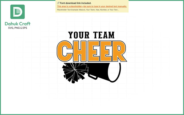 Custom Cheer Team SVG Cheer Mascot SVG PNG & EPS V10 SVG dahukdesign 