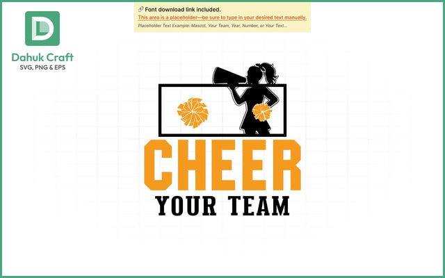 Custom Cheer Team SVG Cheer Mascot SVG PNG & EPS V11 SVG dahukdesign 
