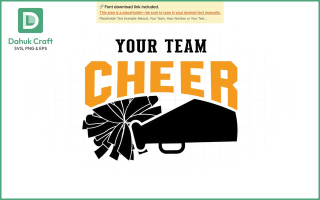 Custom Cheer Team SVG Cheer Mascot SVG PNG & EPS V12 SVG dahukdesign 