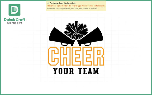 Custom Cheer Team SVG Cheer Mascot SVG PNG & EPS V13 SVG dahukdesign 