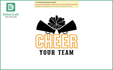 Custom Cheer Team SVG Cheer Mascot SVG PNG & EPS V13 SVG dahukdesign 
