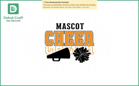 Custom Cheer Team SVG Cheer Mascot SVG PNG & EPS V2 SVG dahukdesign 