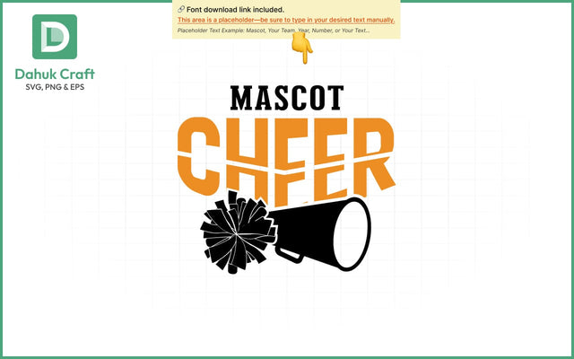 Custom Cheer Team SVG Cheer Mascot SVG PNG & EPS V3 SVG dahukdesign 