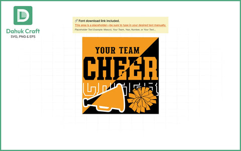 Custom Cheer Team SVG Cheer Mascot SVG PNG & EPS V4 SVG dahukdesign 