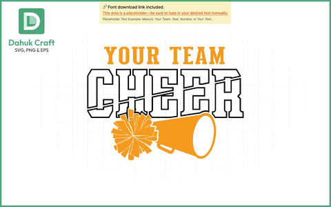 Custom Cheer Team SVG Cheer Mascot SVG PNG & EPS V5 SVG dahukdesign 