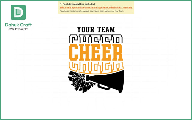 Custom Cheer Team SVG Cheer Mascot SVG PNG & EPS V7 SVG dahukdesign 