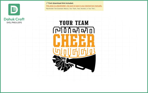 Custom Cheer Team SVG Cheer Mascot SVG PNG & EPS V7 SVG dahukdesign 