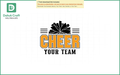 Custom Cheer Team SVG Cheer Mascot SVG PNG & EPS V8 SVG dahukdesign 