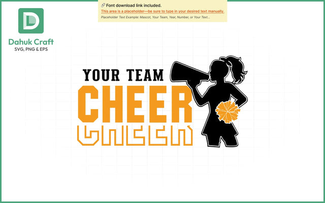 Custom Cheer Team SVG Cheer Mascot SVG PNG & EPS V9 SVG dahukdesign 