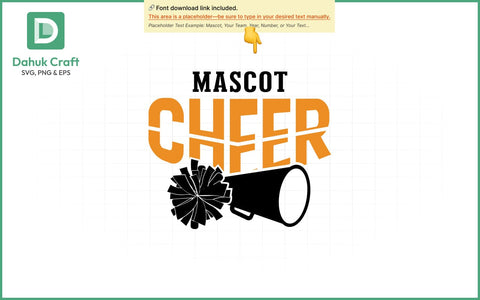 Custom Cheer Team SVG Cheer Mascot SVG PNG & EPS V9 SVG dahukdesign 