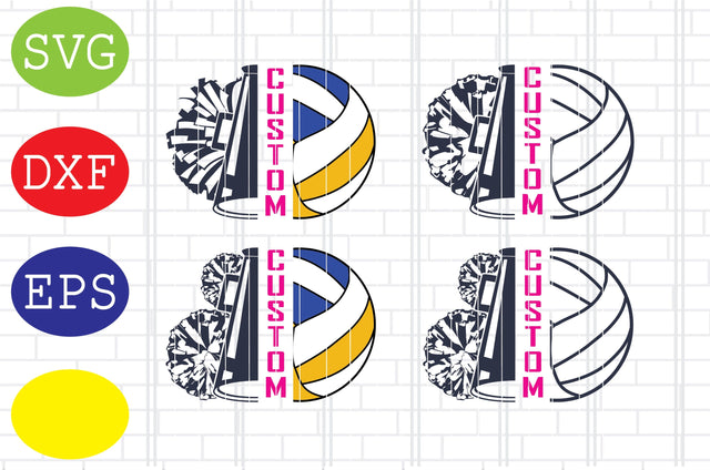Custom Cheer Volleyball Svg, Volleyball Svg, Volleyball Cut Files, Game Day Svg, Jpg, Eps, Dxf Files SVG DigitalSvgFiles 