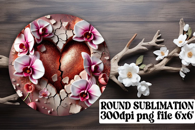 Custom circle designs, keychain-ready PNG for sublimation! , 3D Heart Sublimation afrosvg 