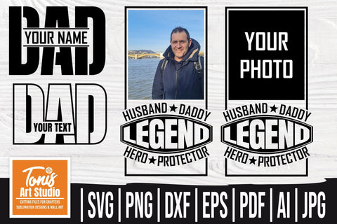Custom Dad SVG Husband Daddy Protector Hero SVG Father's Day SVG TonisArtStudio 