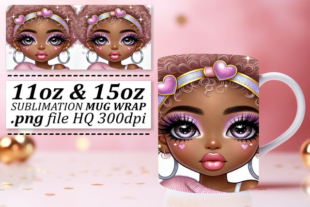 Custom designs for mug wraps, make your mark! , Love Girl Sublimation afrosvg 