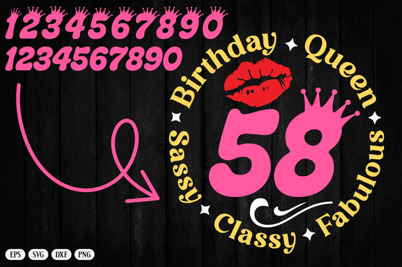 Custom fabulous svg, 58and fab svg, 58th birthday svg for women, 58th birthday svg, 58 years old svg, fifty 8 birthday svg, fabulous 58 svg SVG DesignDestine 