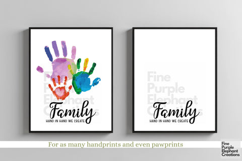 Custom Family Hand Hold l Digital Art Print | Father Mother Day Keepsake Gift Digital Pattern Fine Purple Elephant Creations 
