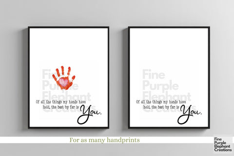 Custom Family Hand Hold You l Digital Art Print | Father Mother Day Keepsake Gift Digital Pattern Fine Purple Elephant Creations 