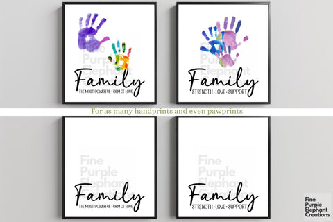 Custom Family Love Support l Digital Art Print | Father Mother Day Keepsake Gift Digital Pattern Fine Purple Elephant Creations 