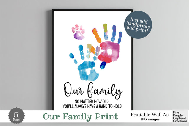 Custom Family No Matter Old Hold l Digital Art Print | Father Mother Day Keepsake Gift Digital Pattern Fine Purple Elephant Creations 