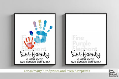 Custom Family No Matter Old Hold l Digital Art Print | Father Mother Day Keepsake Gift Digital Pattern Fine Purple Elephant Creations 
