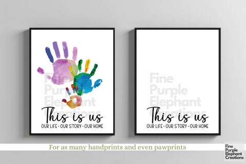 Custom Family This is Us l Digital Art Print | Father Mother Day Keepsake Gift Digital Pattern Fine Purple Elephant Creations 
