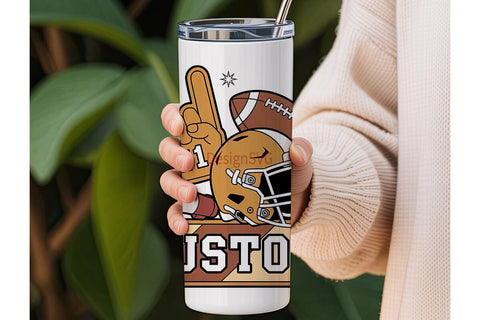 Custom Football Fan 20oz Tumbler Wrap Sublimation DesignSVG 