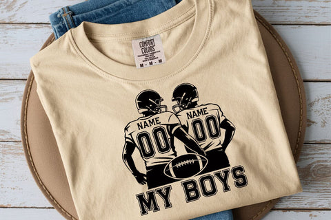 Custom Football Team Graphic: Personalized Two Player Design SVG DesignDestine 