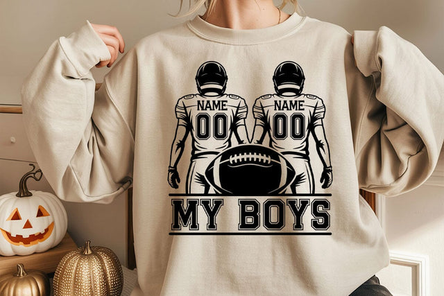 Custom Football Team Graphic: Personalized Two Player Design SVG DesignDestine 