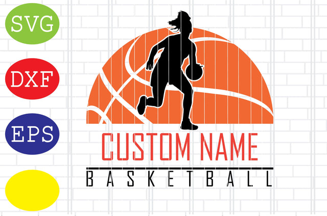 Custom Girl Basketball Svg, Basketball Clipart, Basketball Cut Files, Sport Svg, Jpg, Eps, Dxf Files SVG DigitalSvgFiles 