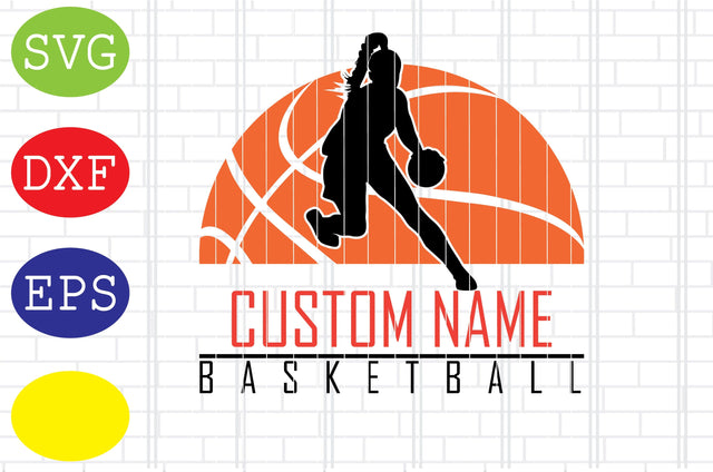 Custom Girl Basketball Svg, Basketball Clipart, Basketball Cut Files, Sport Svg, Jpg, Eps, Dxf Files SVG DigitalSvgFiles 
