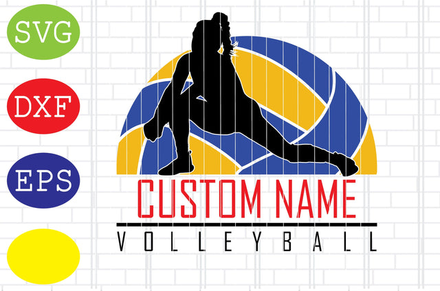 Custom Girl Volleyball Svg, Volleyball Cut Files, Game Day Svg, Jpg, Eps, Dxf Files SVG DigitalSvgFiles 