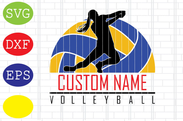 Custom Girl Volleyball Svg, Volleyball Cut Files, Game Day Svg, Jpg, Eps, Dxf Files SVG DigitalSvgFiles 